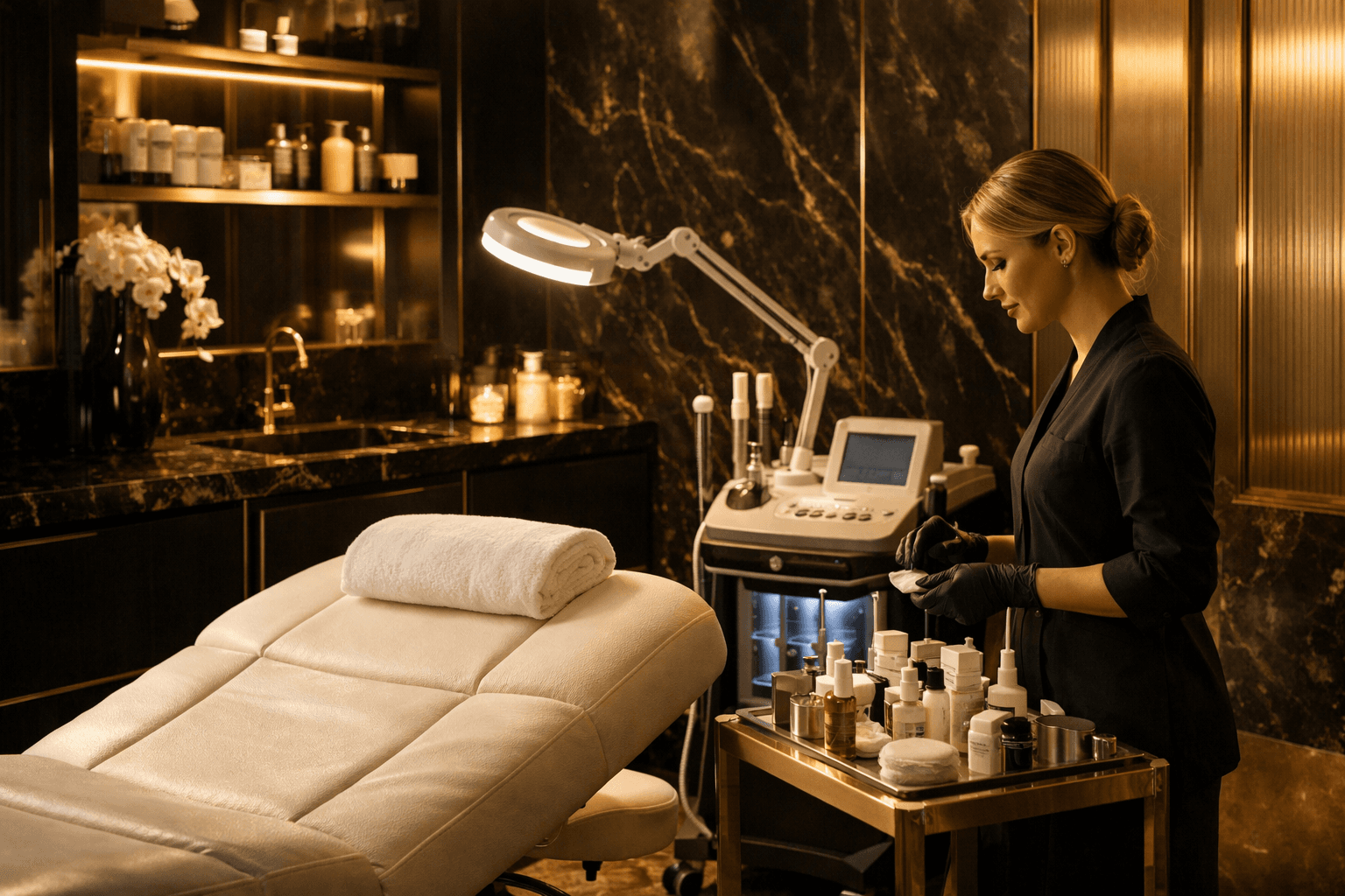 J Luxe Medical Aesthetics luxury treatment room in Hackney, London